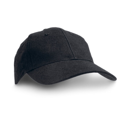 CHRISTIAN 100% COTTON CANVAS CAP in Black