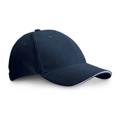 CHRISTOPHE 100% COTTON SANDWICH CAP in Blue