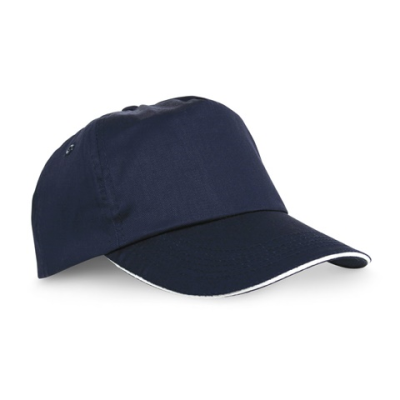 CLAIRE POLYESTER SANDWICH CAP in Navy Blue