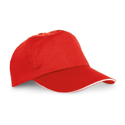 CLAIRE POLYESTER SANDWICH CAP in Red