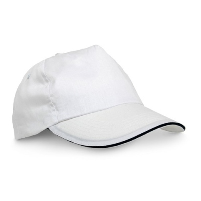 CLAIRE POLYESTER SANDWICH CAP in White