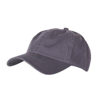 COTTON 6 PANEL BASEBALL CAP in Charcoal Grey