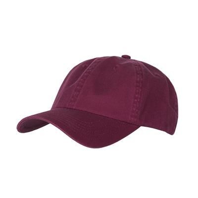 COTTON 6 PANEL BASEBALL CAP in Maroon