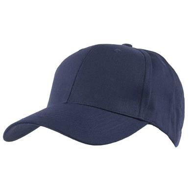 COTTON 6 PANEL BASEBALL CAP in Navy Blue