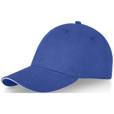 DARTON 6 PANEL SANDWICH CAP in Blue