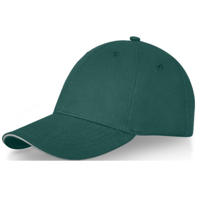 DARTON 6 PANEL SANDWICH CAP in Forest Green