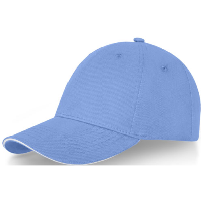 DARTON 6 PANEL SANDWICH CAP in Light Blue