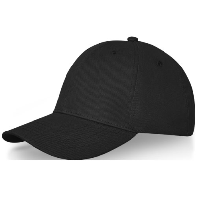 DAVIS 6 PANEL CAP in Solid Black