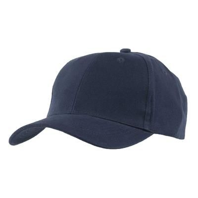 EXTRA HEAVY BRUSHED COTTON 6 PANEL BASEBALL CAP in Navy