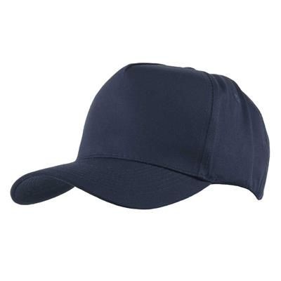 FULLY COVERED 5 PANEL BASEBALL CAP in Navy Blue