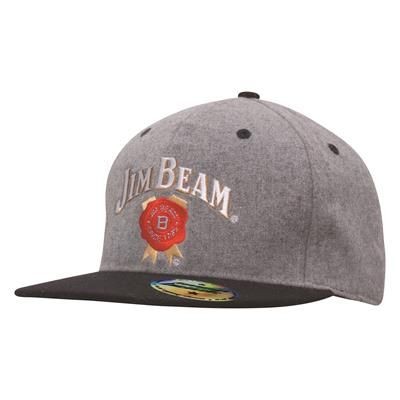 GREY MARLE FLANNEL BASEBALL CAP with Snap Back Pro Styling