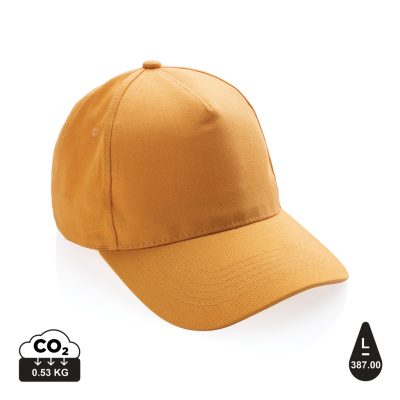 IMPACT 5PANEL 280GR RECYCLED COTTON CAP with Aware™ Tracer in Sundial Orange