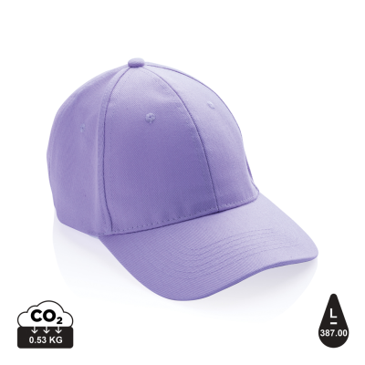 IMPACT 6 PANEL 280GR RECYCLED COTTON CAP with Aware™ Tracer in Lavender