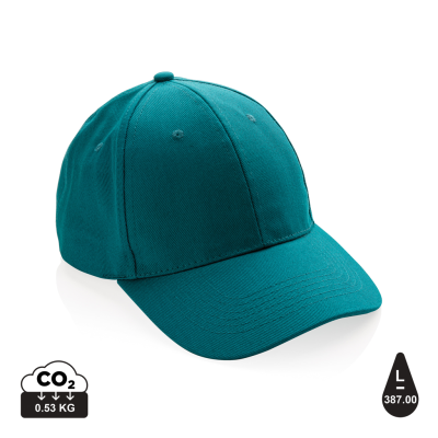 IMPACT 6 PANEL 280GR RECYCLED COTTON CAP with Aware™ Tracer in Verdigris