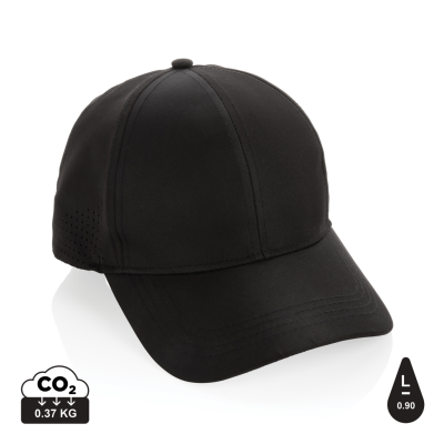 IMPACT AWARE™ RPET 6 PANEL SPORTS CAP in Black