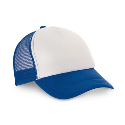 NICOLA POLYESTER AND MESH CAP (150 G & M²) in Royal Blue