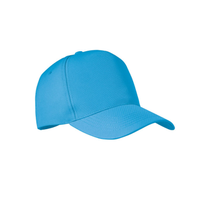 RPET 5 PANEL BASEBALL CAP in Blue