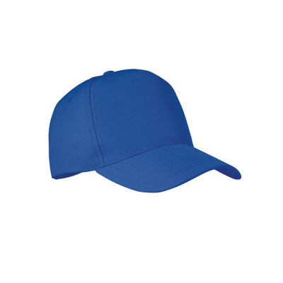 RPET 5 PANEL BASEBALL CAP in Blue