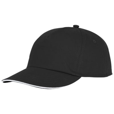 STYX 5 PANEL SANDWICH CAP in Solid Black