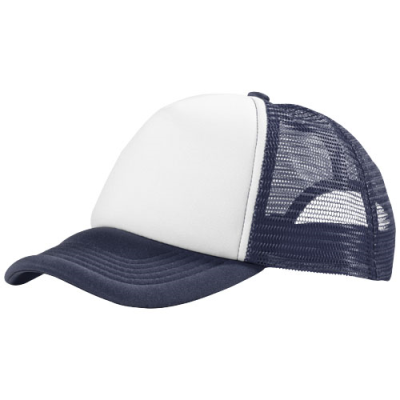 TRUCKER 5 PANEL CAP in Navy & White