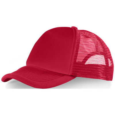 TRUCKER 5 PANEL CAP in Red & Red