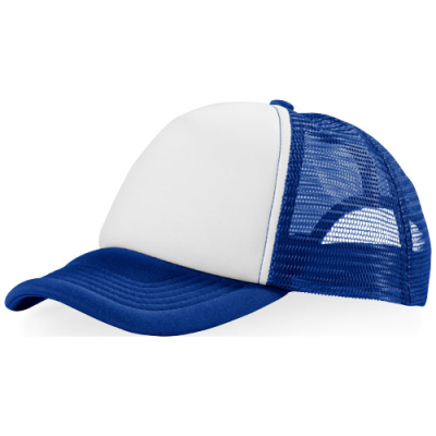 TRUCKER 5 PANEL CAP in Royal Blue & White