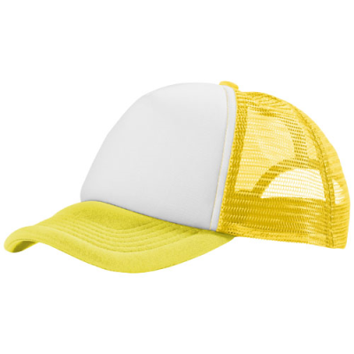 TRUCKER 5 PANEL CAP in White & Yellow & Yellow