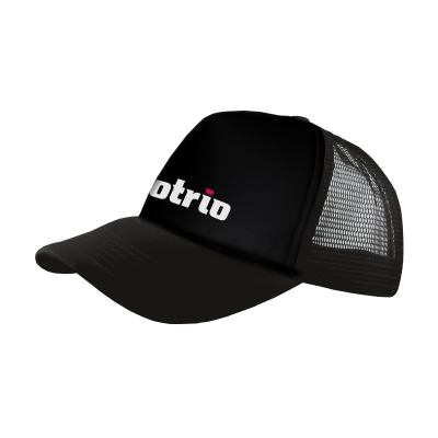 TRUCKER CAP in Black & Black