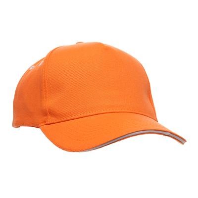 ULTIMATE SANDWICH PEAK 5 PANEL CAP In Orange