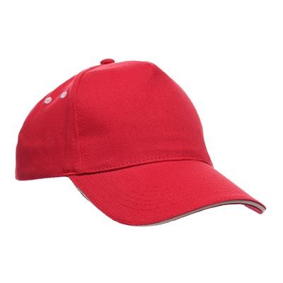 ULTIMATE SANDWICH PEAK 5 PANEL CAP In Red