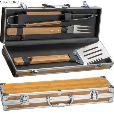 3-PIECE BBQ CUTLERY in Beige