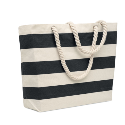 COTTON BEACH BAG 220 GR & M² in Black