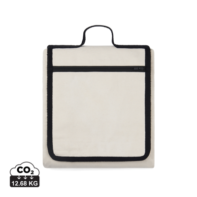 VINGA VOLONNE AWARE™ RECYCLED CANVAS PICNIC BLANKET in Off White, Black