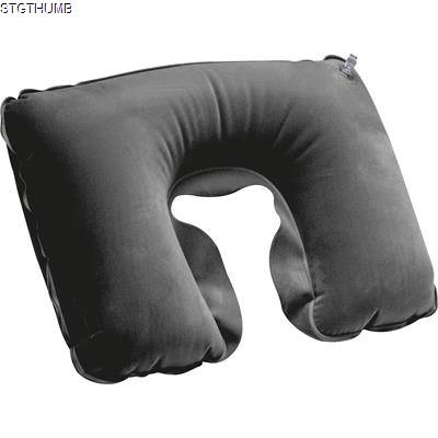 INFLATABLE SOFT TRAVEL PILLOW in Black