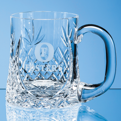 0,425LTR LEAD CRYSTAL SLOPED PANEL TANKARD