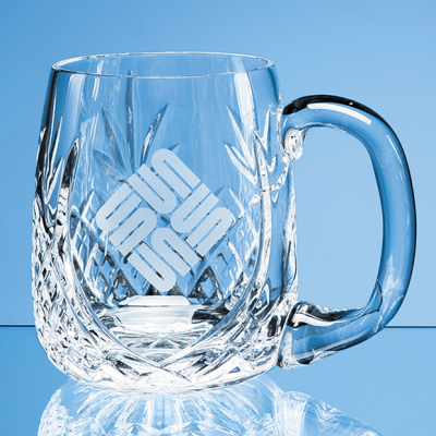 0,595LTR LEAD CRYSTAL BARREL PANEL TANKARD