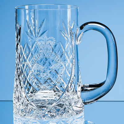 0,595LTR LEAD CRYSTAL SLOPED PANEL TANKARD