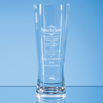 0,7LTR LARGE HANDMADE BEER GLASS*