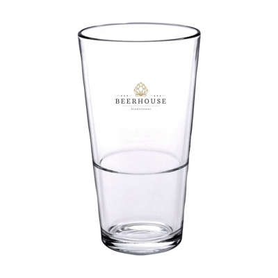 BEER GLASS STACKABLE 340 ML in Clear Transparent