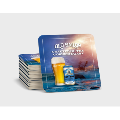 BEERMATS - PAPER LAMINATED - 90MM DIAMETER - 1 SIDE in White