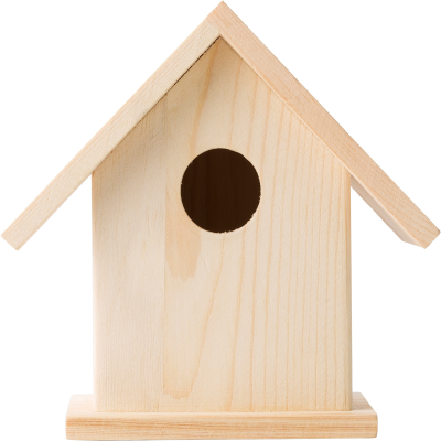 BIRD HOUSE with Painting Set in Brown