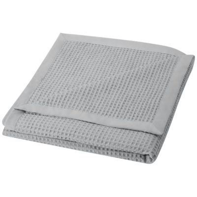 ABELE 150 x 140 CM COTTON WAFFLE BLANKET in Grey