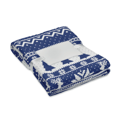 RPET FLEECE BLANKET 190 GR & M² in Blue