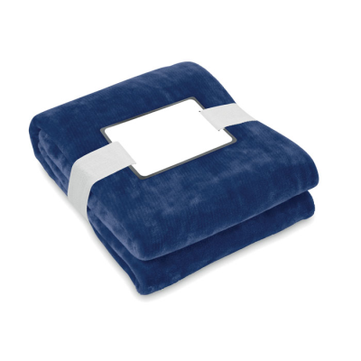 RPET FLEECE BLANKET 280 GR & M² in Blue