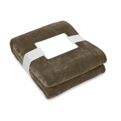 RPET FLEECE BLANKET 280 GR & M² in Brown