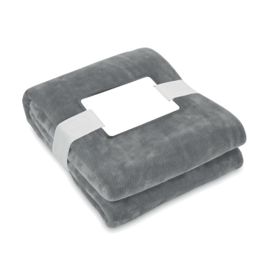 RPET FLEECE BLANKET 280 GR & M² in Grey