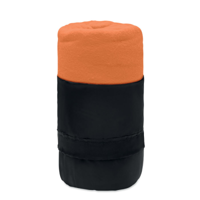 RPET FLEECE TRAVEL BLANKET in Orange