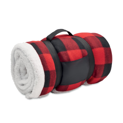 RPET SHERPA FLEECE BLANKET in Red