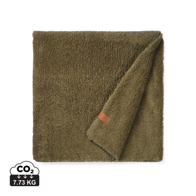 VINGA MAINE GRS RECYCLED DOUBLE PILE BLANKET in Green