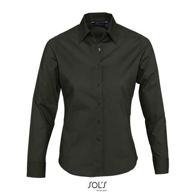 EDEN STRETCH LADIES SHIRT in Black